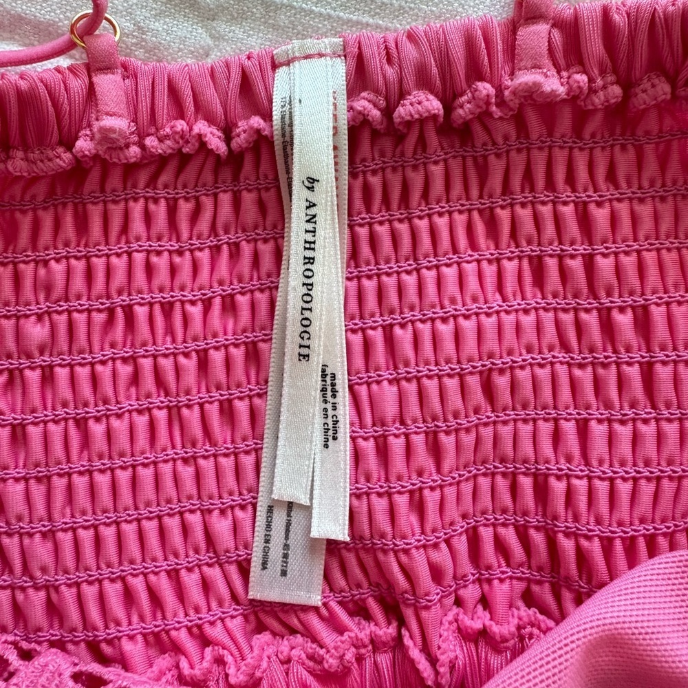 Anthropologie Viviette Lace Festival Bra Top in Pink - Picture 8 of 10